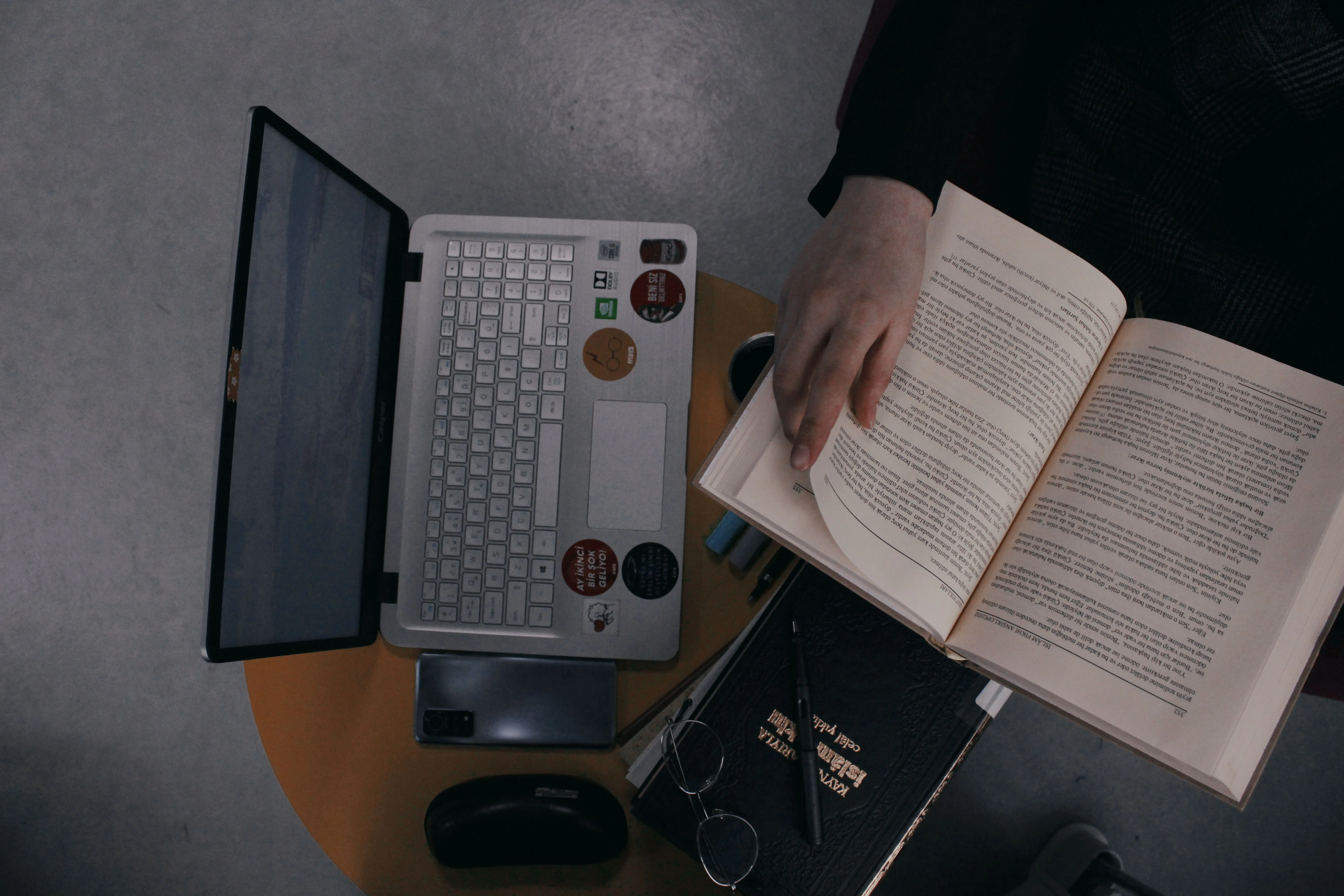 Person using a laptop